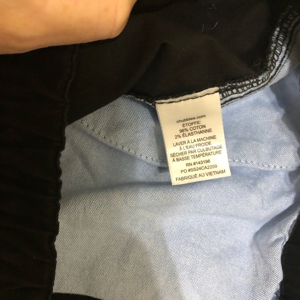 Chubbies Men’s Stretch Twill Chino Shorts 3XL Black 7 Inch Inseam Pockets NWT - Picture 12 of 15